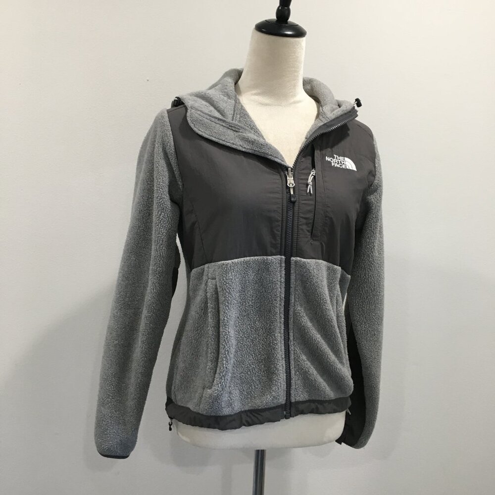 THE NORTH FACE Gray Polartec Warm Fleece Breathable Zip Pockets Hoodie Jacket